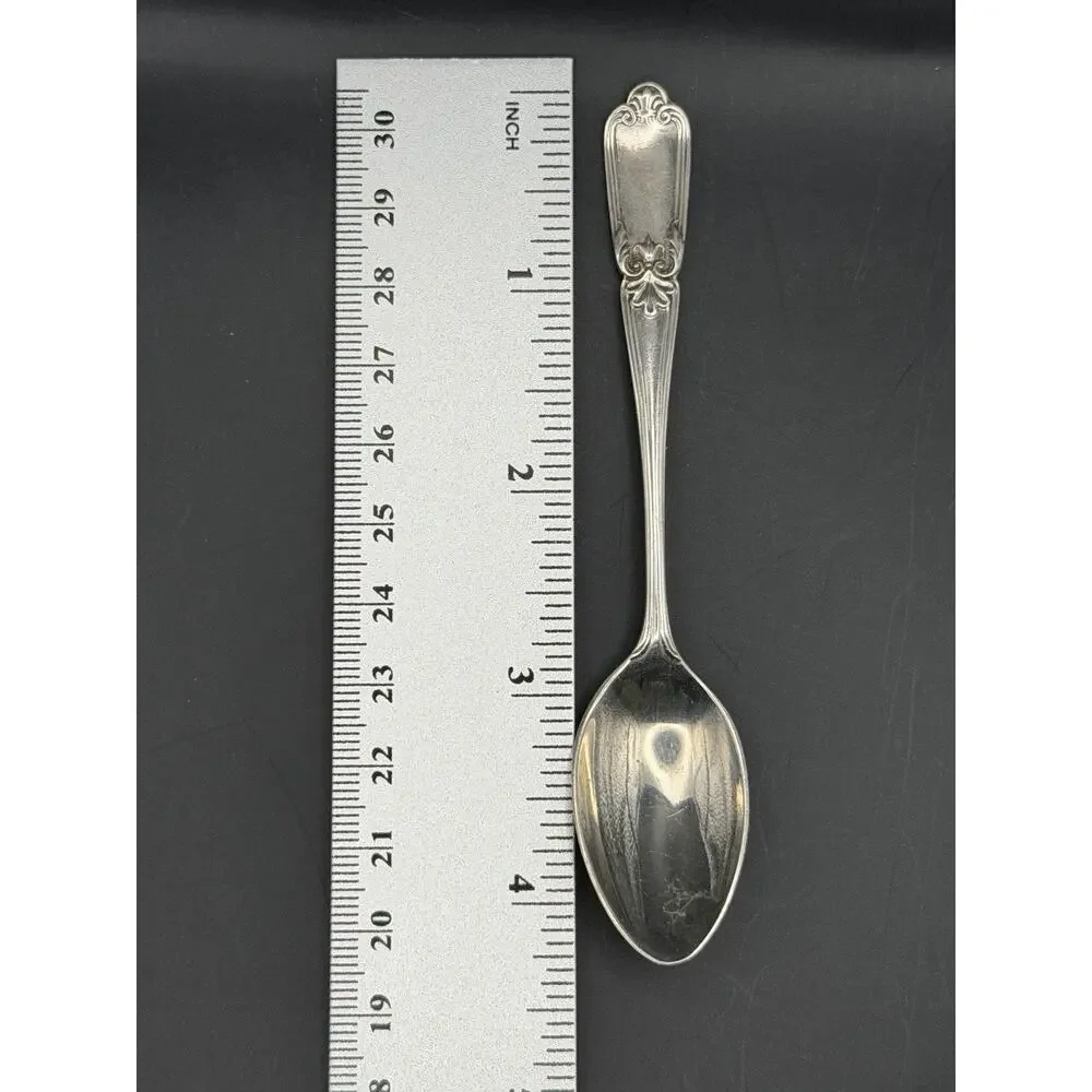 Antique 1917 Sheffield England Set of 6 Demitasse Spoons in box